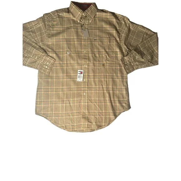New Vintage Tommy Hilfiger Flannel Button Down Shirt Mens M Plaid 90s Y2K
